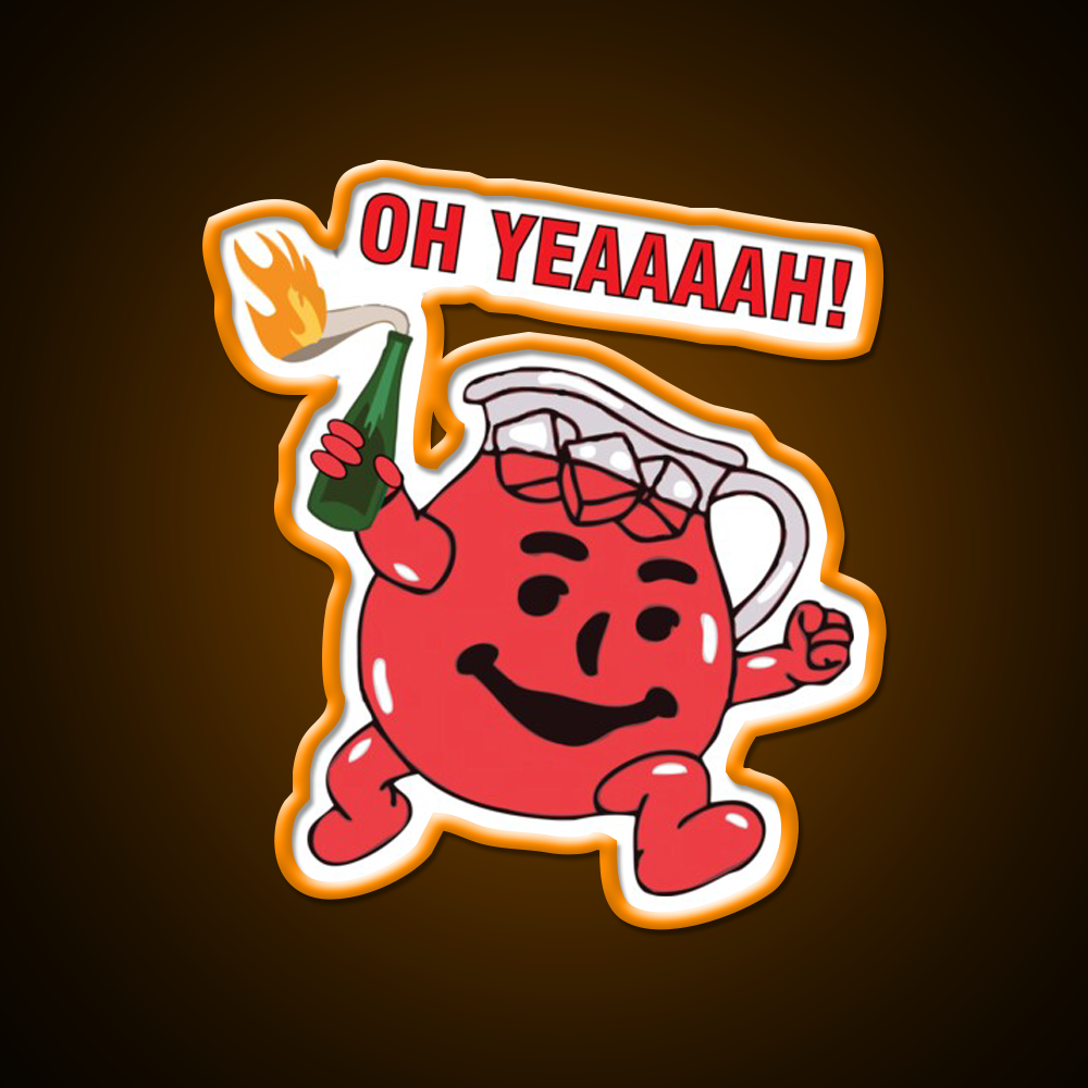 Kool Aid Man With Molotov Cocktail Bar Decor Led Neon Sign Rgb Color - LED neon sign view 6