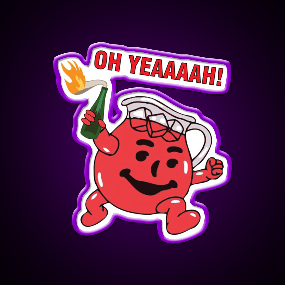 Kool Aid Man With Molotov Cocktail Bar Decor Led Neon Sign Rgb Color - LED neon sign view 9