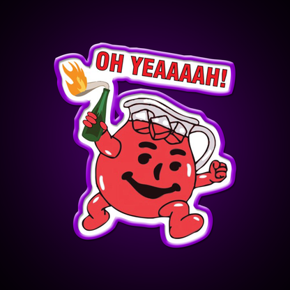 Kool Aid Man With Molotov Cocktail Bar Decor Led Neon Sign Rgb Color - LED neon sign view 9
