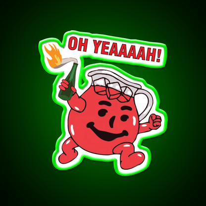 Kool Aid Man With Molotov Cocktail Bar Decor Led Neon Sign Rgb Color - Shineneon