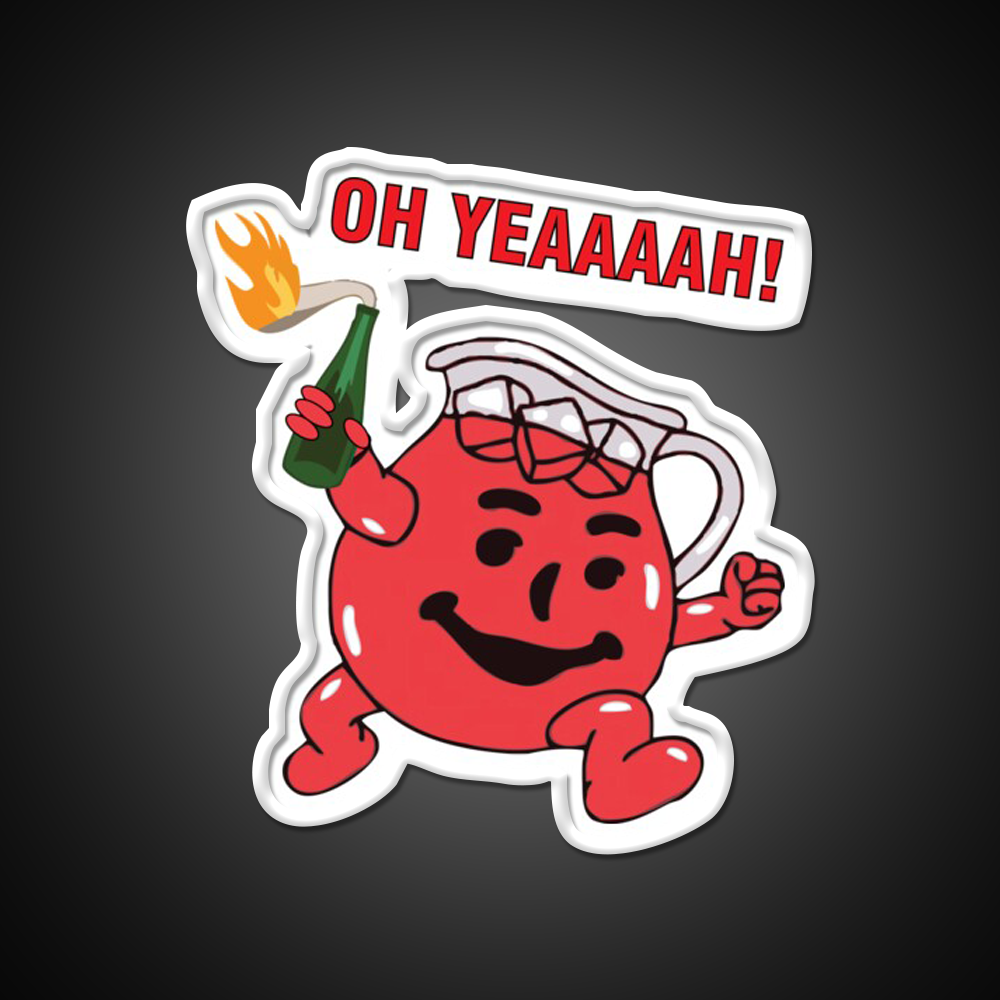 Kool Aid Man With Molotov Cocktail Bar Decor Led Neon Sign Rgb Color - LED neon sign view 11