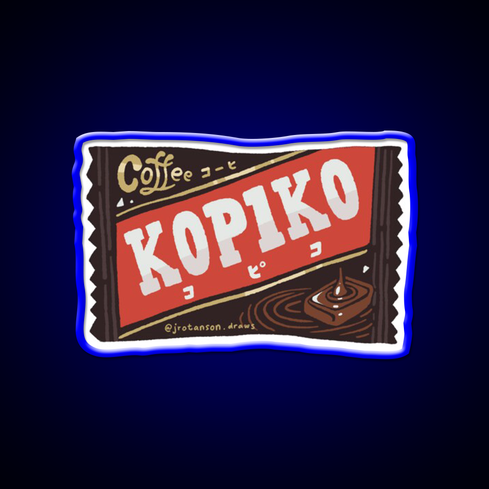 Kopiko Legendary Indonesian Coffee Candy Snack Food Led Neon Sign Rgb Color