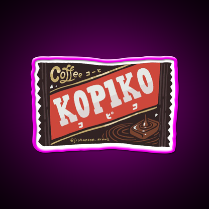 Kopiko Legendary Indonesian Coffee Candy Snack Food Led Neon Sign Rgb Color