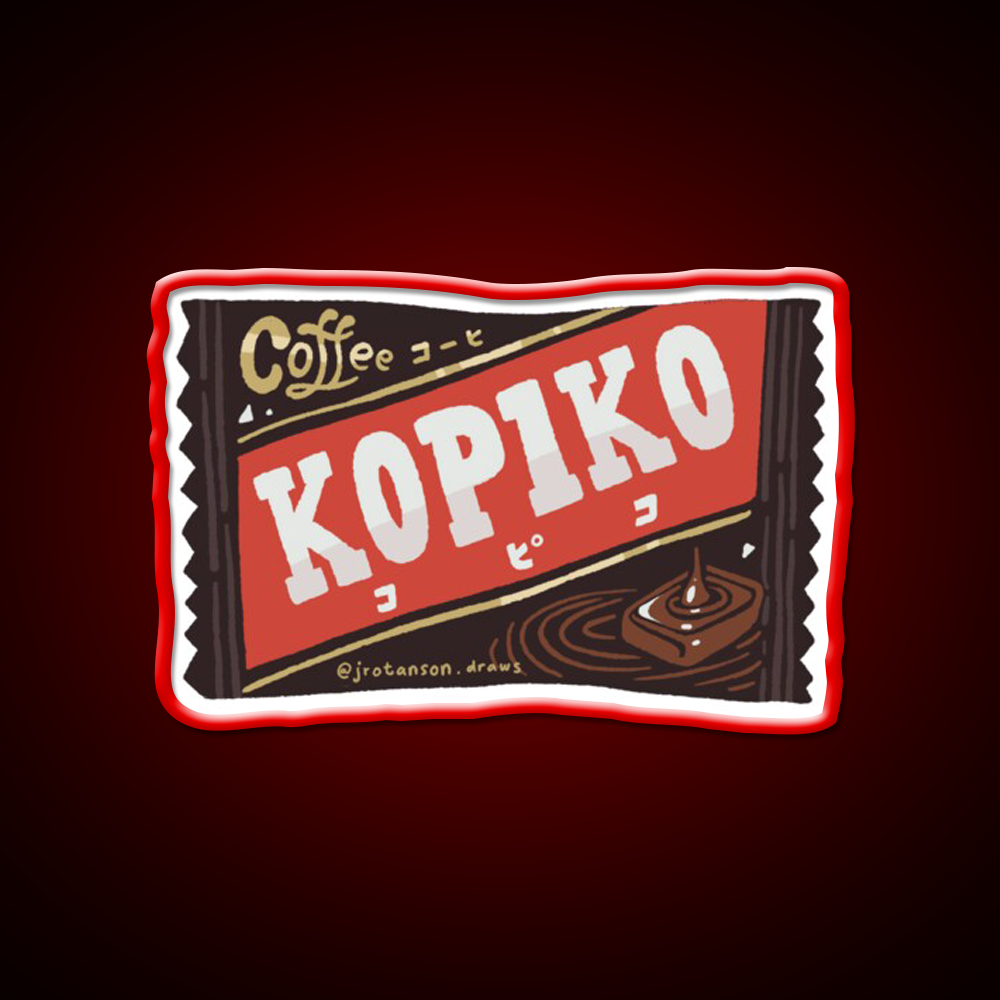 Kopiko Legendary Indonesian Coffee Candy Snack Food Led Neon Sign Rgb Color