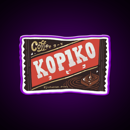 Kopiko Legendary Indonesian Coffee Candy Snack Food Led Neon Sign Rgb Color - Shineneon
