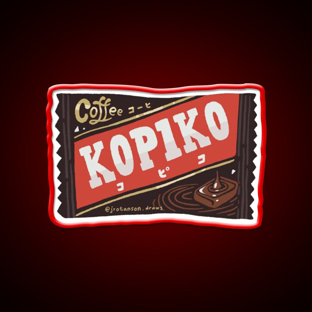 Kopiko Legendary Indonesian Coffee Candy Snack Food Led Neon Sign Rgb Color - Shineneon
