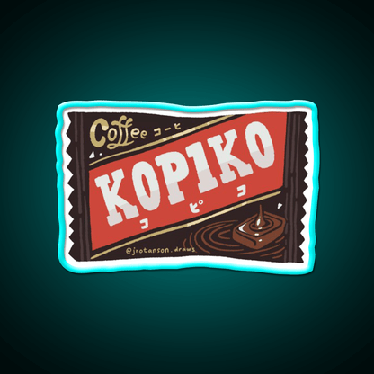Kopiko Legendary Indonesian Coffee Candy Snack Food Led Neon Sign Rgb Color - Shineneon