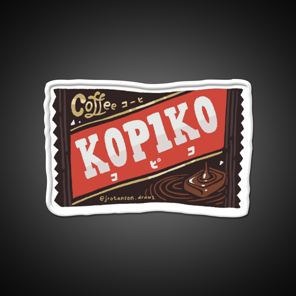 Kopiko Legendary Indonesian Coffee Candy Snack Food Led Neon Sign Rgb Color