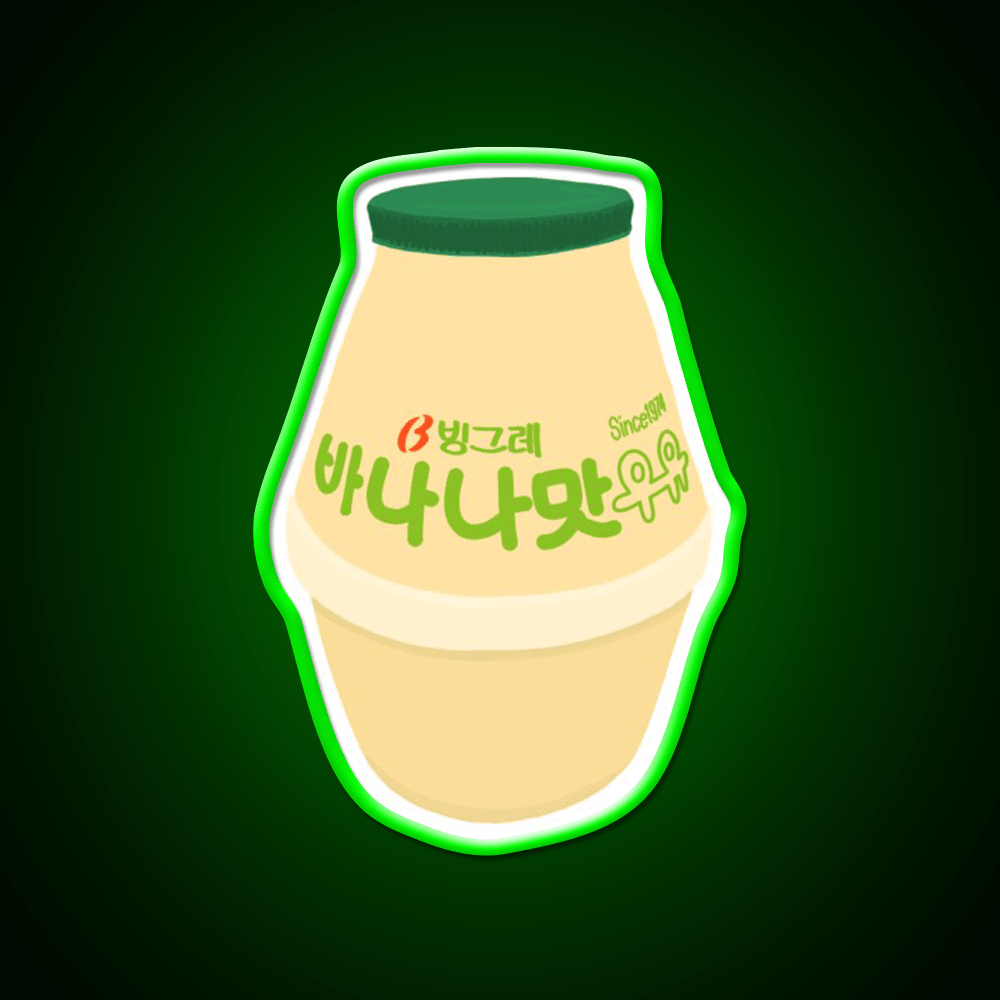 Korean Banana Milk Snack Food Led Neon Sign Rgb Color - Shineneon