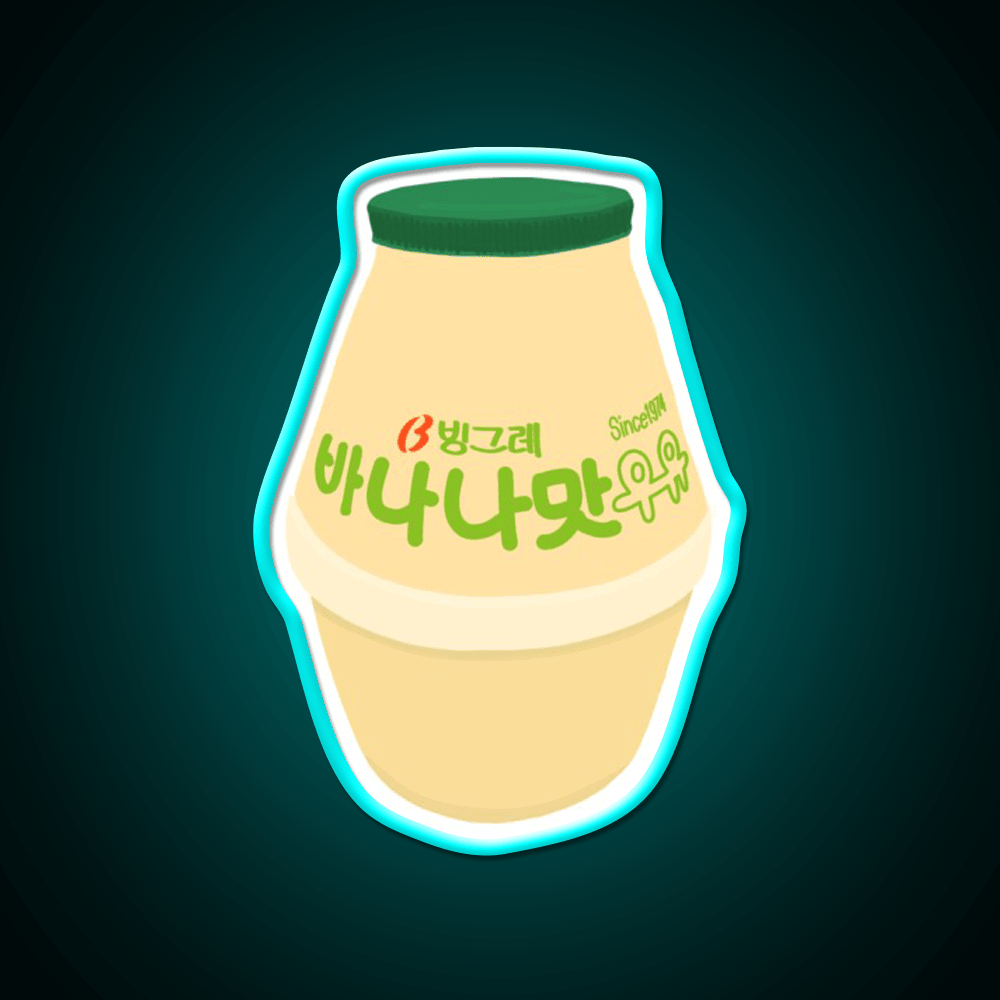 Korean Banana Milk Snack Food Led Neon Sign Rgb Color - Shineneon