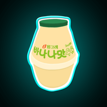 Korean Banana Milk Snack Food Led Neon Sign Rgb Color - Shineneon