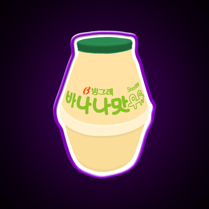 Korean Banana Milk Snack Food Led Neon Sign Rgb Color - Shineneon