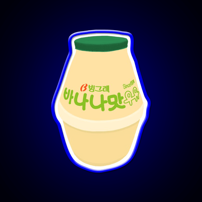 Korean Banana Milk Snack Food Led Neon Sign Rgb Color - Shineneon