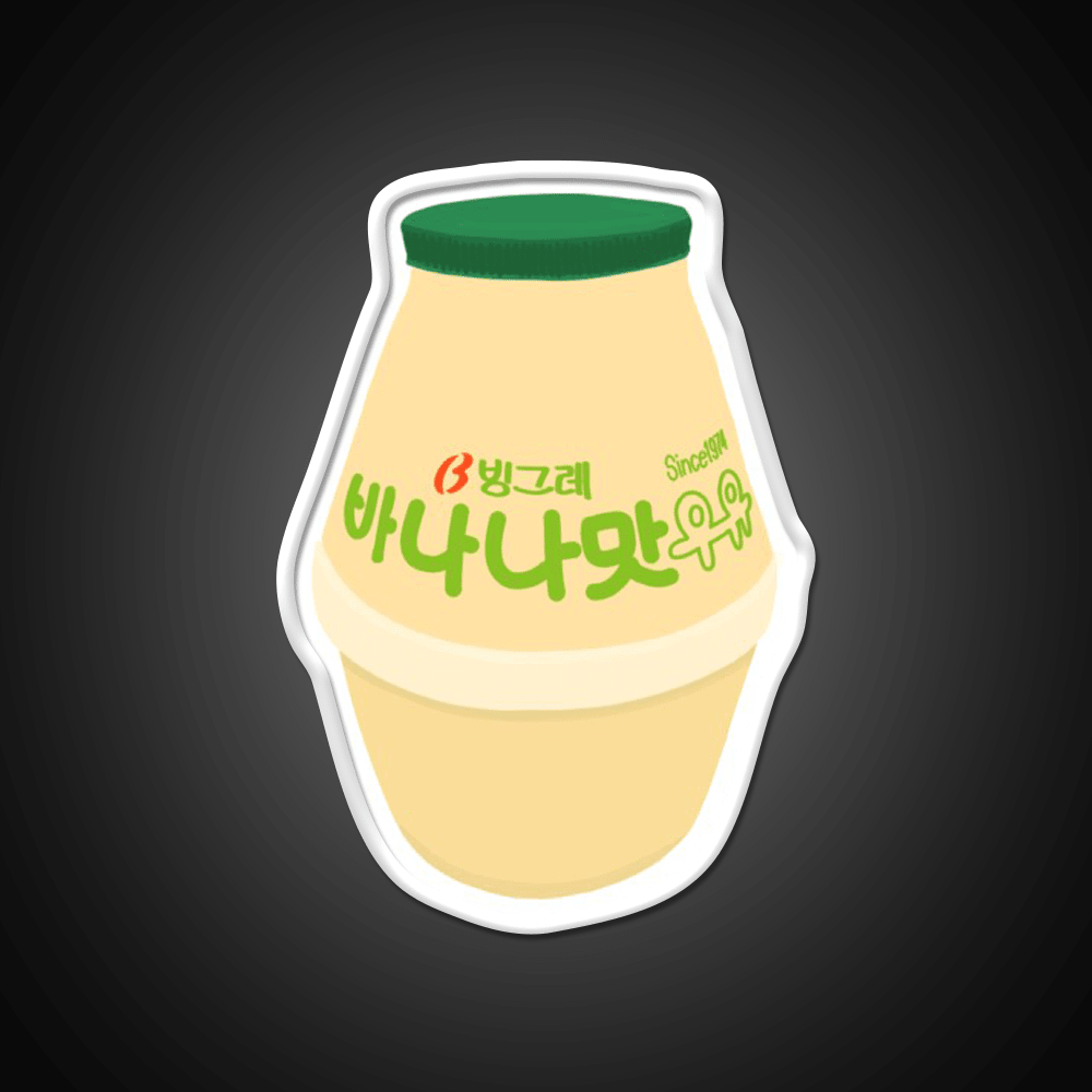 Korean Banana Milk Snack Food Led Neon Sign Rgb Color - Shineneon