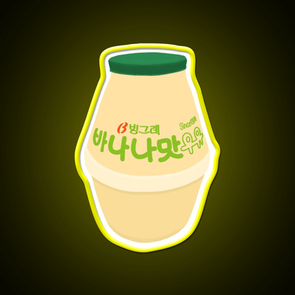 Korean Banana Milk Snack Food Led Neon Sign Rgb Color - Shineneon