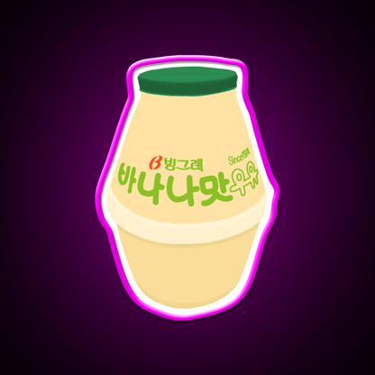 Korean Banana Milk Snack Food Led Neon Sign Rgb Color - Shineneon