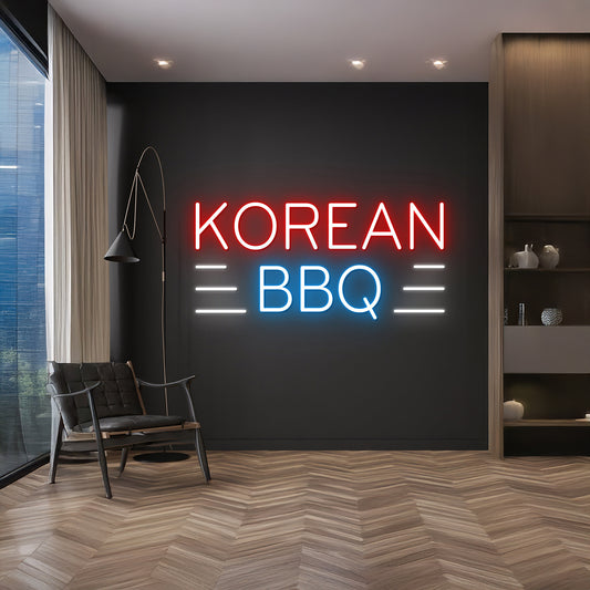 Korean Bbq Neon Sign Restaurant Signboard Decor