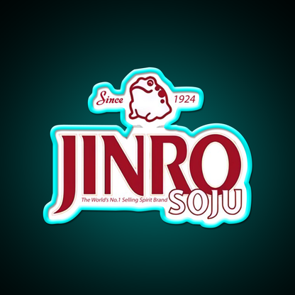 Korean Famous Beverage Jinro Soju Logo Beer Bar Decor Led Neon Sign Rgb Color - Size and dimension reference