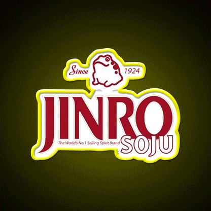Korean Famous Beverage Jinro Soju Logo Beer Bar Decor Led Neon Sign Rgb Color - Custom LED neon sign front view