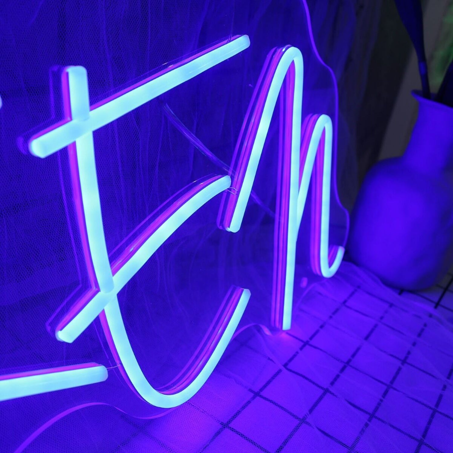 Korean Fried Chicken Blue Led Neon Sign | Shineneon