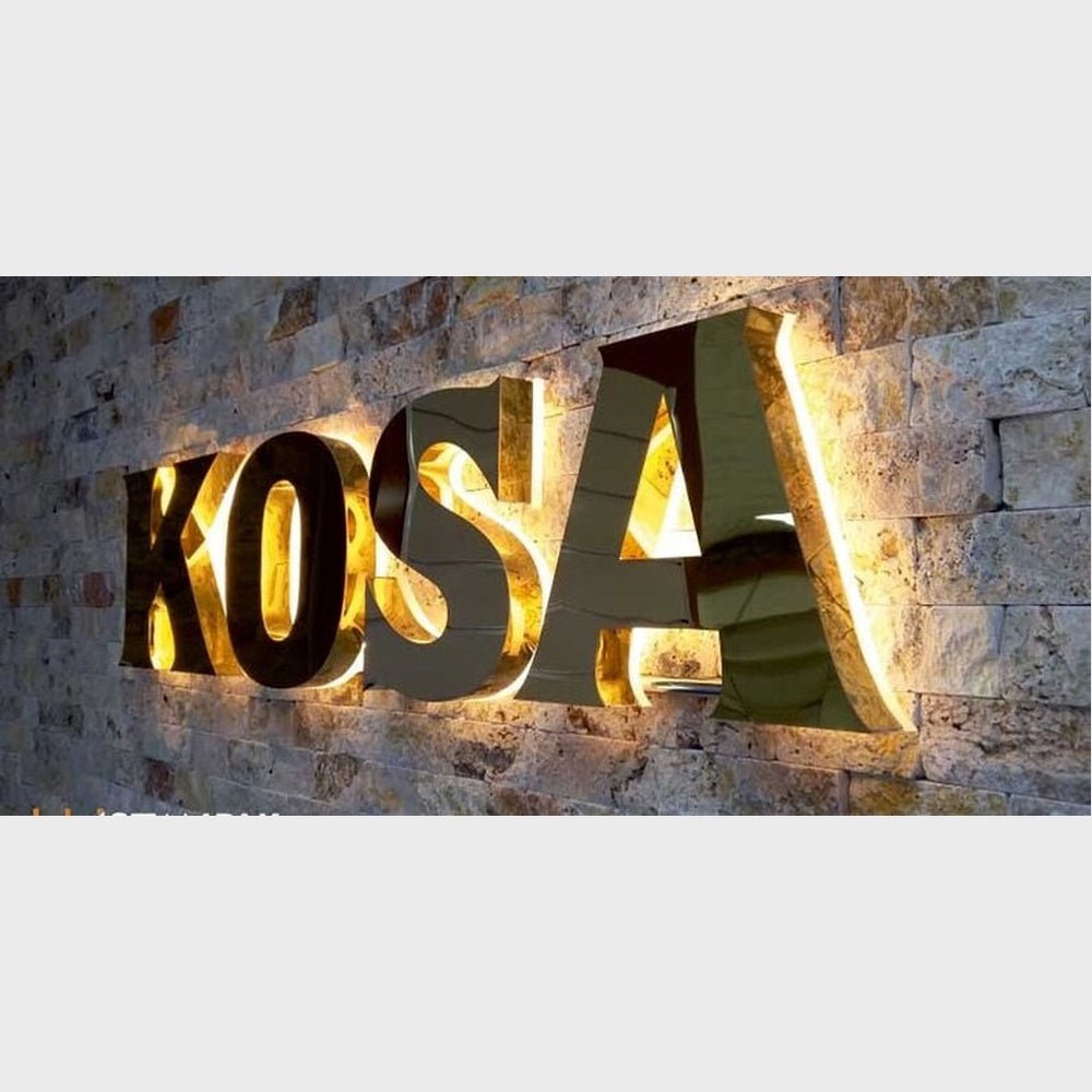 Kosa 3D Backlit Channel Letters Led Light Sign - Shineneon
