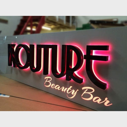Kouture Beauty Bar 3D Backlit Channel Letters Led Light Sign - Shineneon