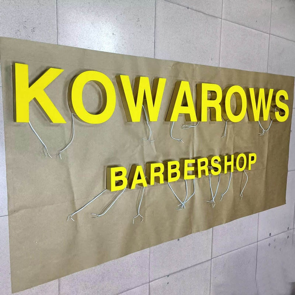 Kow Arrows Barbershop 3D Frontlit Channel Letters Led Light Sign