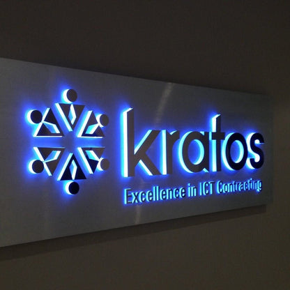 Kratos Excellence In Ict Contracting 3D Backlit Channel Letters Led Light Sign - Shineneon