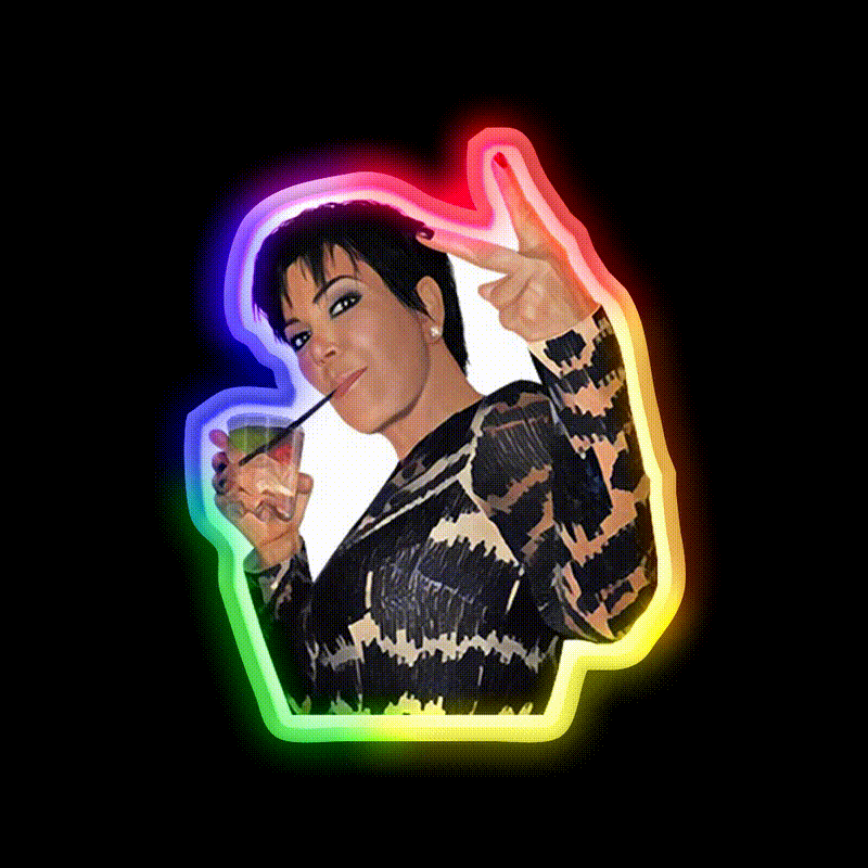 Kris Jenner Party Drink Tequila Led Neon Sign Rgb Color - LED neon sign close-up detail