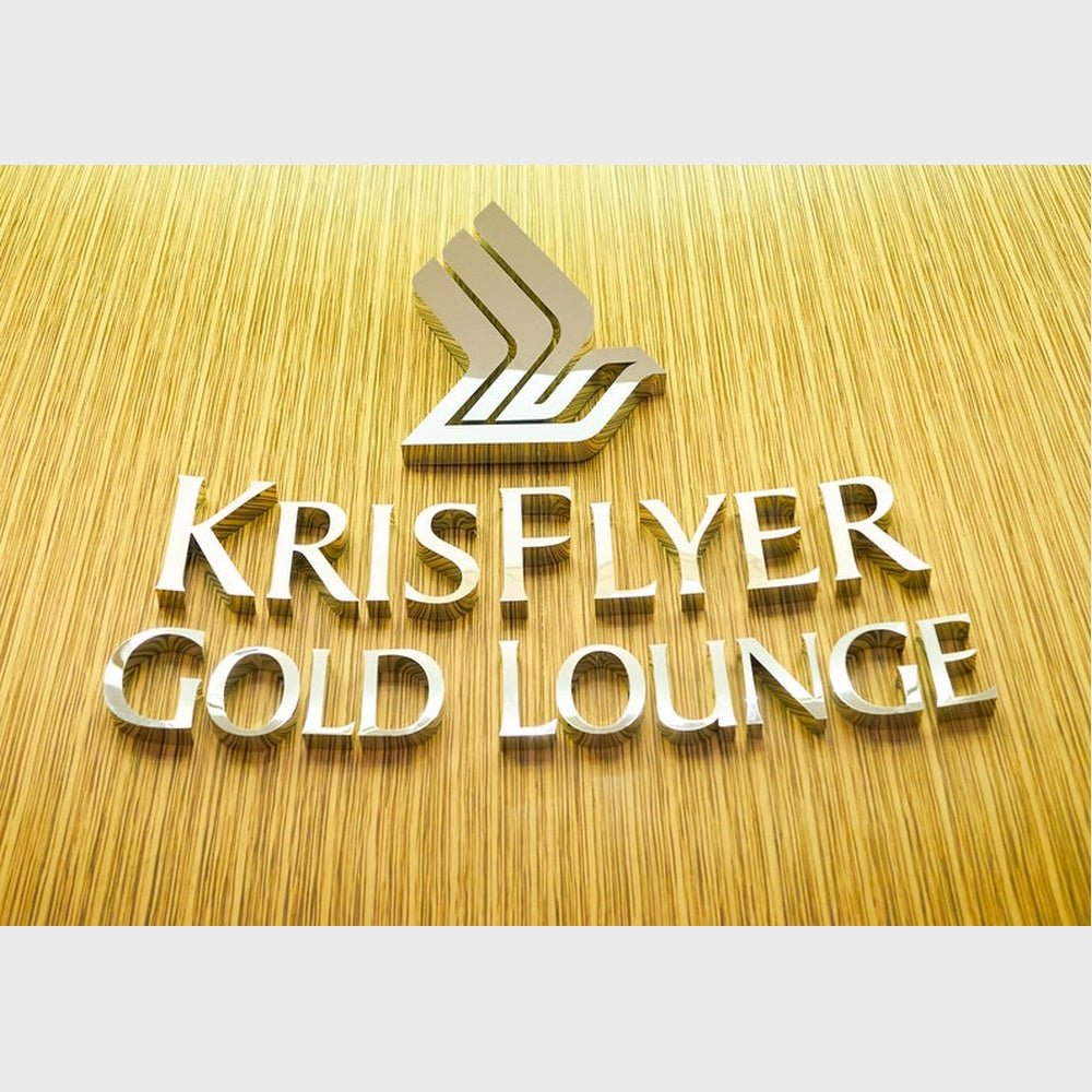 Krisflyer Gold Lounge With Logo 3D Backlit Channel Letters Led Light Sign - Shineneon