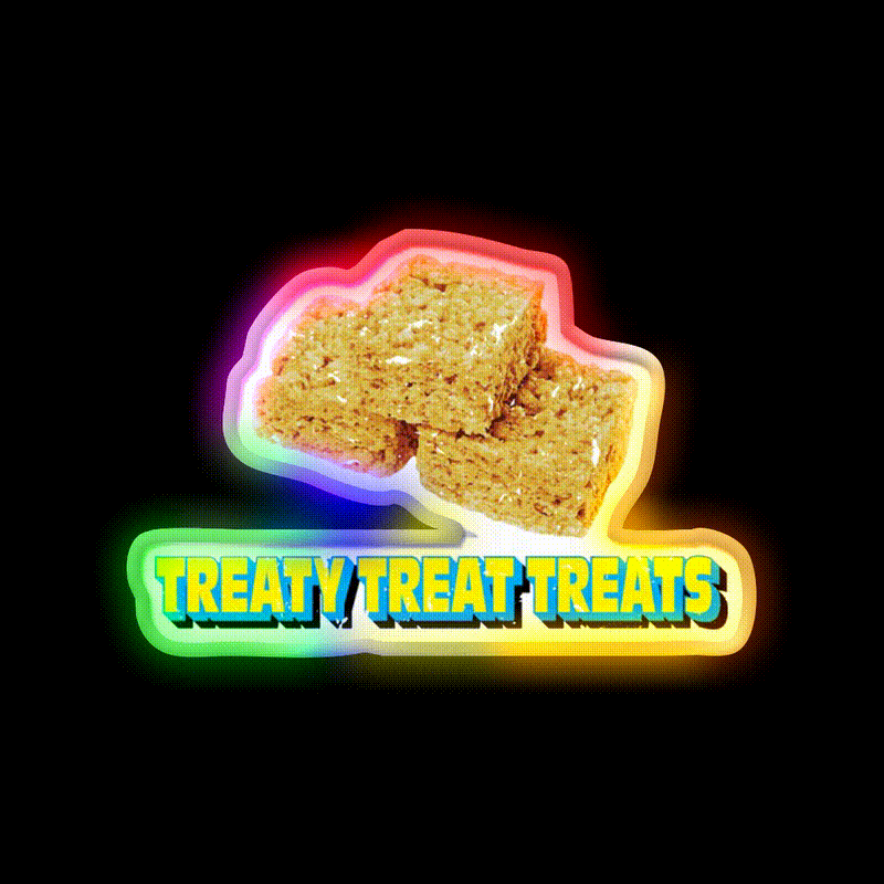 Krispy Treats Fast Food Led Neon Sign For Burger Place Rgb Color - LED neon sign close-up detail