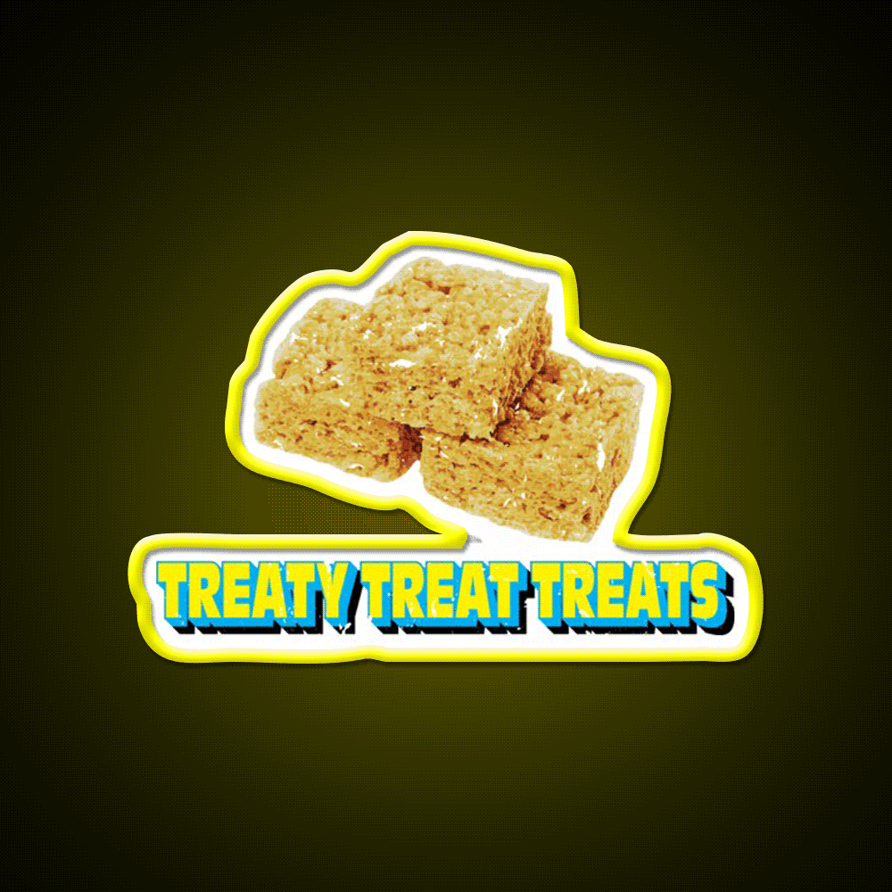 Krispy Treats Fast Food Led Neon Sign For Burger Place Rgb Color - Custom LED neon sign front view