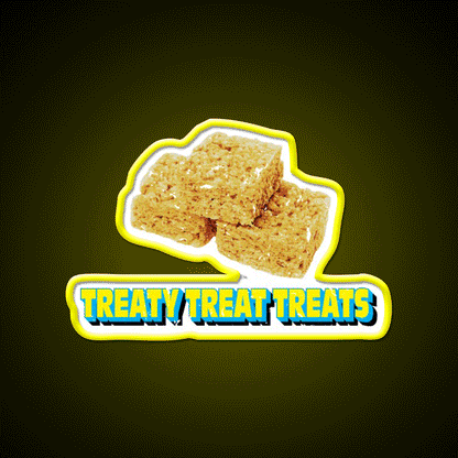 Krispy Treats Fast Food Led Neon Sign For Burger Place Rgb Color - Custom LED neon sign front view