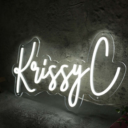Krissy C White Led Neon Sign - Shineneon