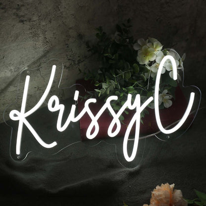 Krissy C White Led Neon Sign - Shineneon