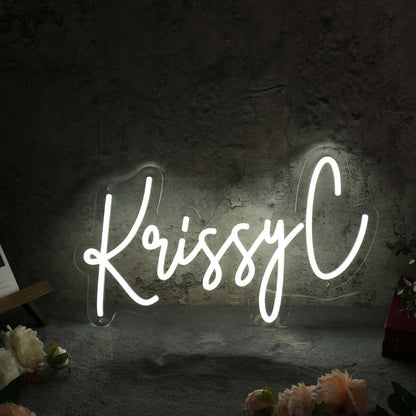 Krissy C White Led Neon Sign - Shineneon