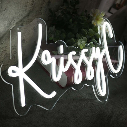 Krissy C White Led Neon Sign - Shineneon