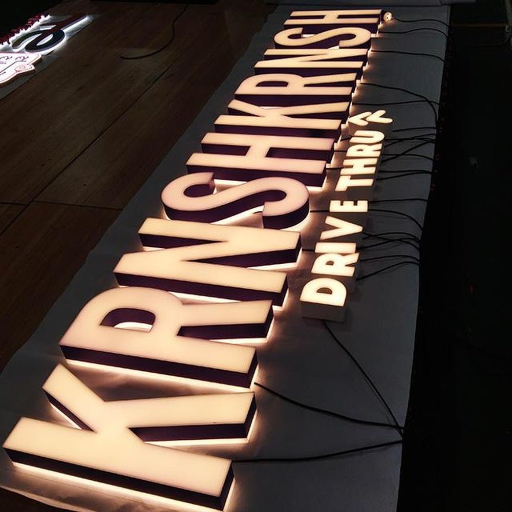 Krnsh Krnsh 3D Front And Back Lit Letters Metal Led Sign - Shineneon