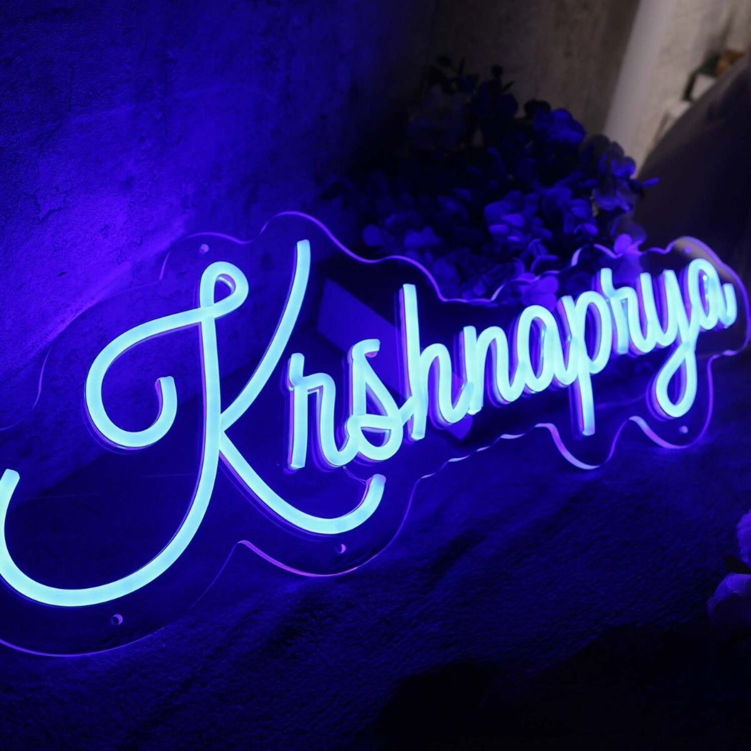 Krshnaprya Blue Led Neon Sign - Shineneon