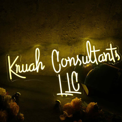 Kruah Consultants Llc Yellow Led Neon Sign - Shineneon