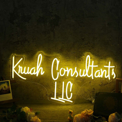 Kruah Consultants Llc Yellow Led Neon Sign - Shineneon