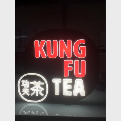 Kung Fu Tea 3D Frontlit And Backlit Channel Letter Led Light Sign - Shineneon