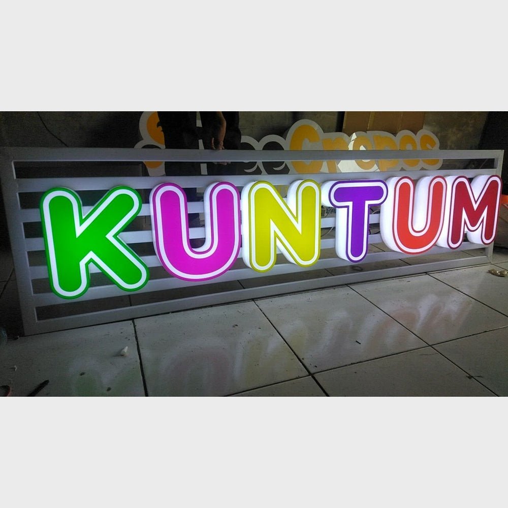 Kuntum 3D Frontlit And Backlit Channel Letter Led Light Sign - Shineneon