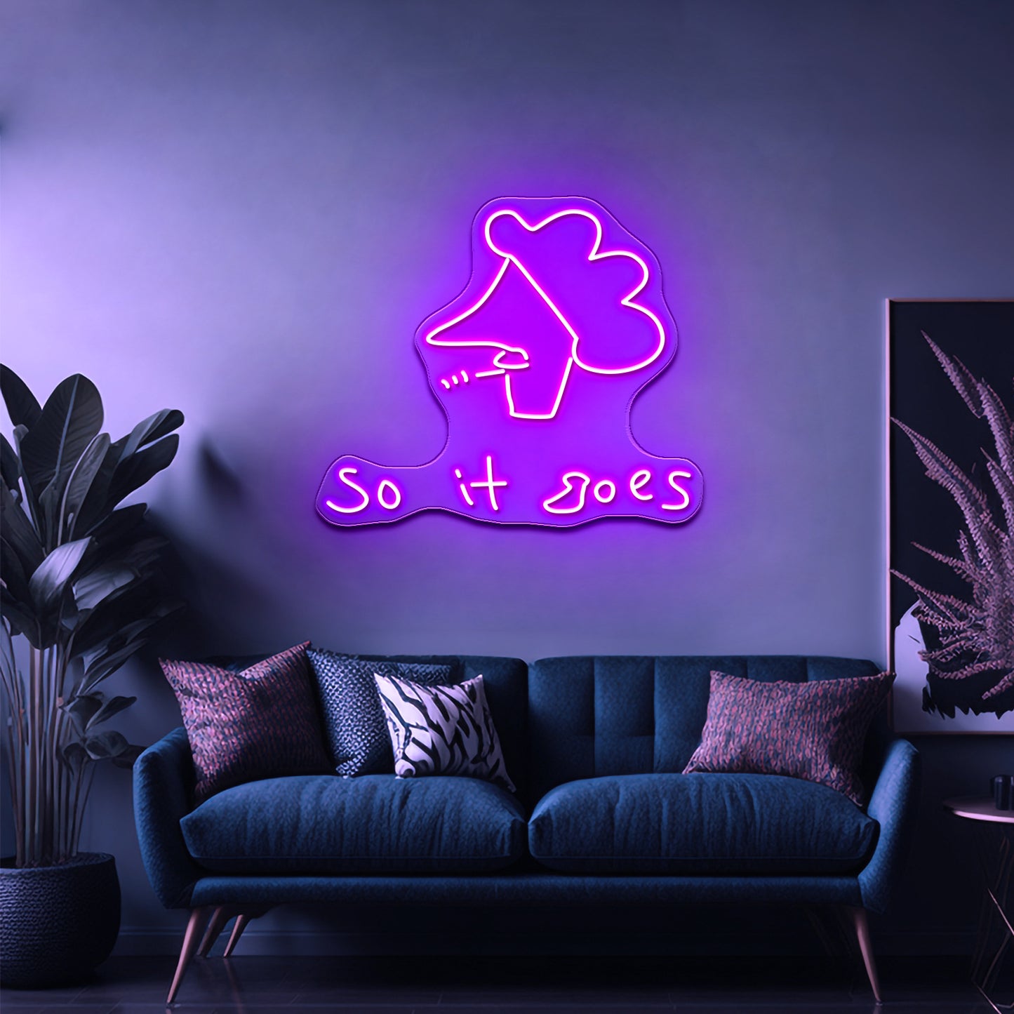 Kurt Vonnegut Pop Artwork Neon Signs For Sale