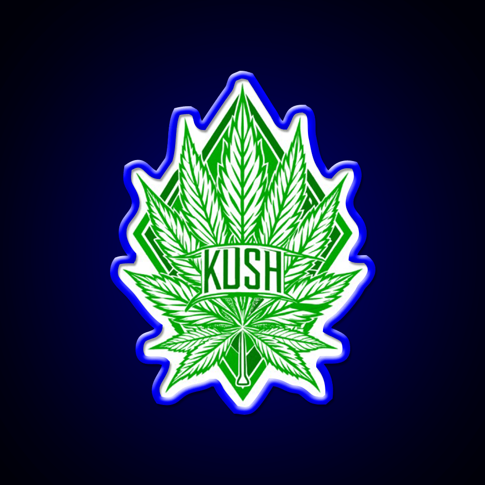 Kush Leaf Hemp Inspired Green Leaf Led Neon Sign Rgb Color - Shineneon
