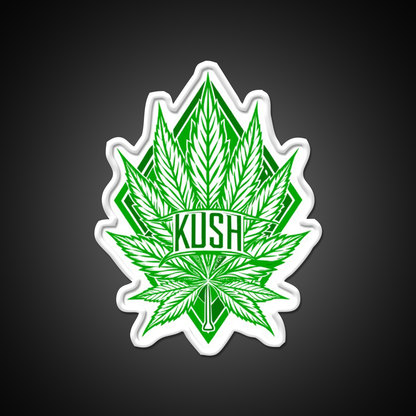 Kush Leaf Hemp Inspired Green Leaf Led Neon Sign Rgb Color - LED neon sign view 11
