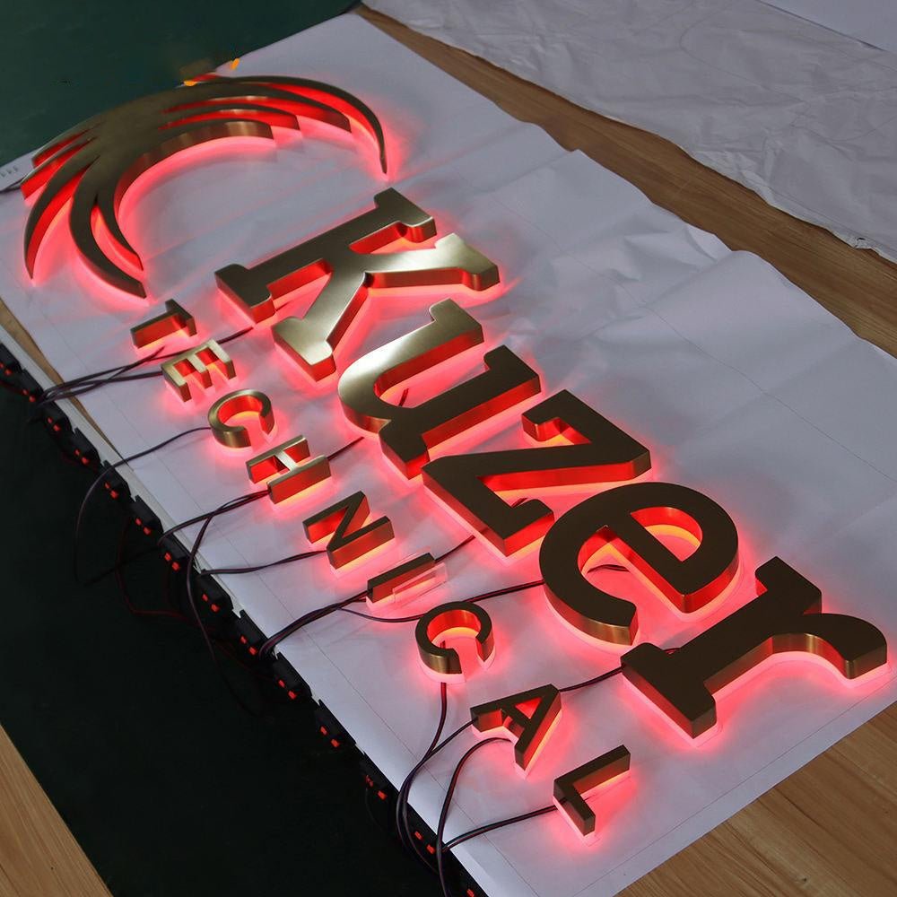 Kutzer Technical 3D Backlit Letters Aluminum Business Metal Led Sign - Shineneon
