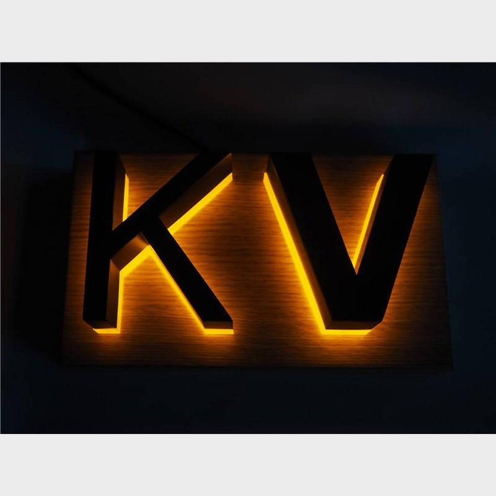 Kv 3D Backlit Letters Business Metal Led Sign - Shineneon