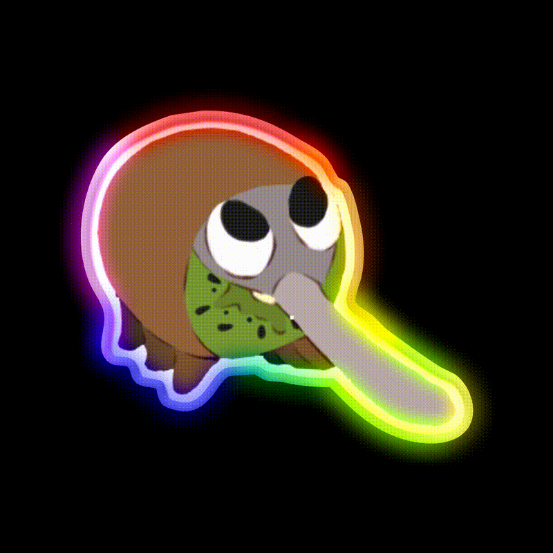 Kweeble Snack Food Led Neon Sign Rgb Color - LED neon sign close-up detail