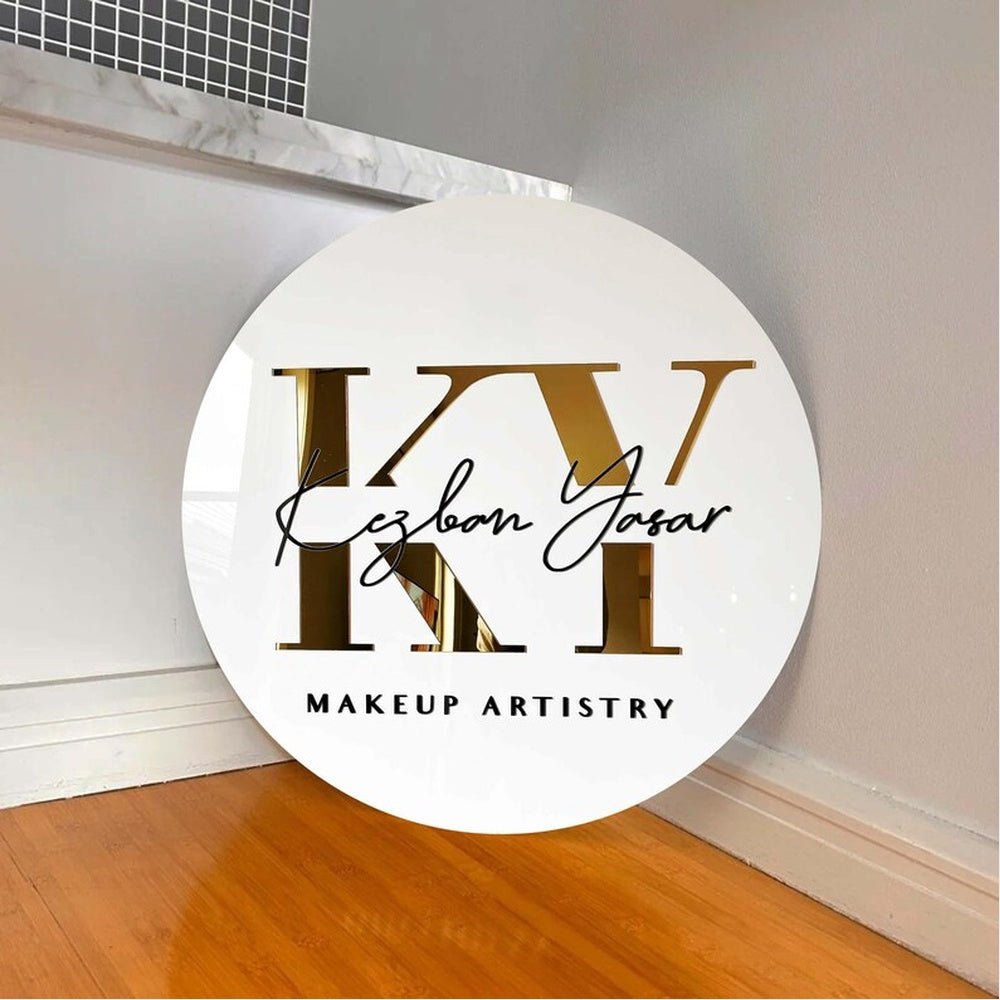 Ky Kezbon Josar Makeup Artistry Acrylic Business Logo Sign - Shineneon